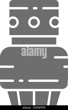 Lampada ad olio del cimitero, lanterna della memoria, icona grigio candela. Illustrazione Vettoriale