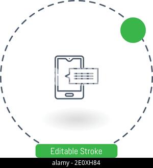 Icone Bianche Dei Messaggi Sms Sul Cellulare Sui Pulsanti Rotondi In Vetro Immagine E Vettoriale Alamy