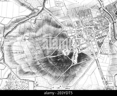 Linden und Lindener Berg 1805. Foto Stock