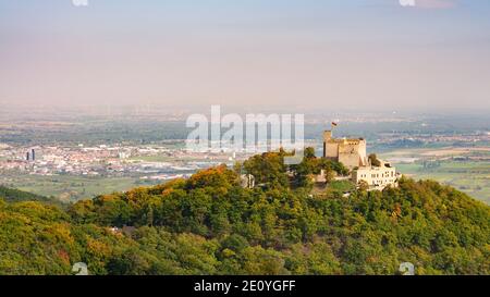 Un punto di riferimento storico vicino a Neustadt an der Weinstrasse Strada del vino tedesco o strada del vino meridionale nel Palatinato meridionale (Südpfalz) Foto Stock