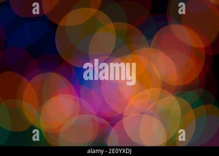 Luci scintillanti Bokeh sfocate Foto Stock