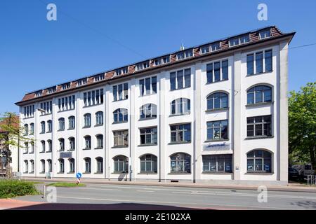 Sportbund e Sportbildungswerk della città di Bielefeld, antico edificio industriale, Bielefeld, Westfalia orientale, Renania settentrionale-Vestfalia, Germania, Europa Foto Stock