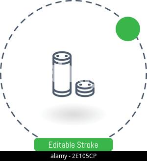 icona del vettore alexa icone del contorno del tratto modificabili per il web e. cellulare Illustrazione Vettoriale