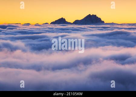 Pilatus, view Rigi Kulm, Svizzera, Europa Foto Stock