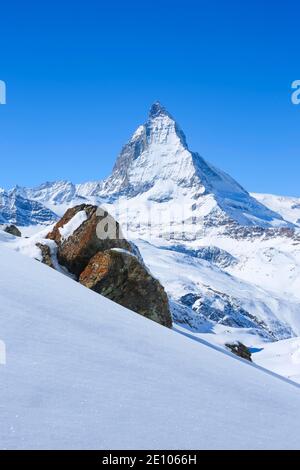 Cervino, 4478 m, Zermatt, Vallese, Svizzera, Europa Foto Stock