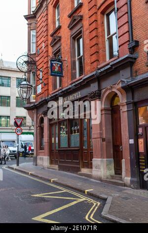 Duca di Argyll, Soho, Londra Foto Stock