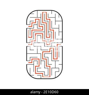 Il labirinto di Abstact. Gioco per bambini. Puzzle per bambini. Labirinto enigma. Illustrazione del vettore Illustrazione Vettoriale