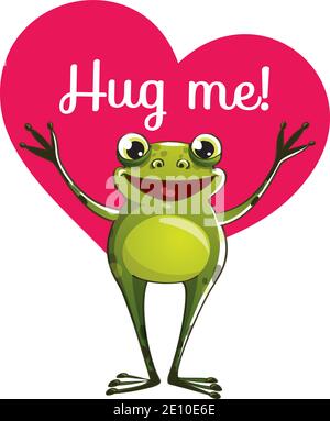 Il caster dei cartoni animati è pronto per un hugging Illustrazione Vettoriale