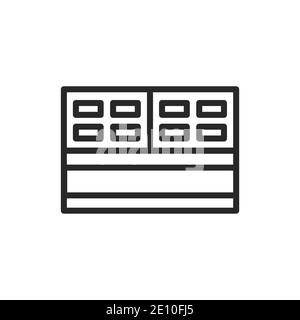 Icona della linea di colore del blocco di gesso espanso. Pittogramma per pagina web, app mobile, promo. Illustrazione Vettoriale