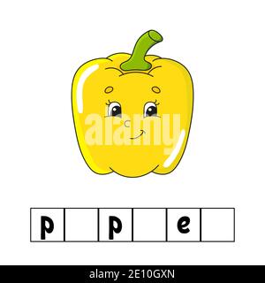 Parole puzzle. Istruzione foglio di lavoro in via di sviluppo. Gioco di apprendimento per i bambini. Pagina attività. Puzzle per bambini. Riddle prescolare per i. Semplice piatto isolato v Illustrazione Vettoriale