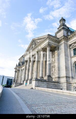 Reichstag, edificio del parlamento tedesco e la visita al suo tetto Foto Stock