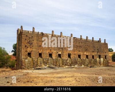 Porto minerario in rovina di Mina de São Domingos Foto Stock