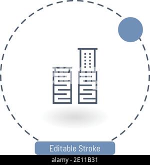 icona vettore arricciatore icone del contorno del tratto modificabili per il web e. cellulare Illustrazione Vettoriale