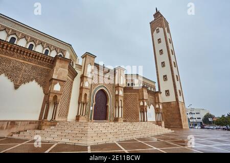 Ingresso Medina Torre e mura della città vecchia a Essaouira, Marocco Foto Stock