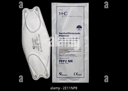 Maschera FFP2 Foto Stock