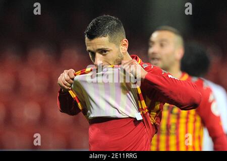 Benevento, Italia. 3 gennaio 2021. Gianluca Caprari giocatore di Benevento, durante la partita della serie A tra Benevento e Milano risultato finale 0-2, partita disputata allo stadio Ciro Vigorito di Bevento. Italia, 03 gennaio 2021. (Foto di Vincenzo Izzo/Sipa USA) Credit: Sipa USA/Alamy Live News Foto Stock