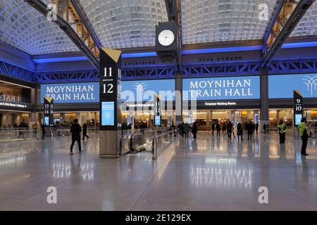 Moynihan Train Hall della New York Penn Station, Empire Station Complex, New York. Foto Stock