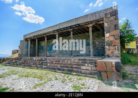 Rovine della Fortezza Erebuni a Yerevan, Armenia Foto Stock