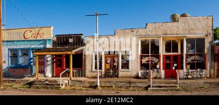 La 'Ghost Town' di Hillsboro si trova nella sezione meridionale della Geronimo Trail National Scenic Byway (autostrada 152) nel sud-ovest del New Mexico. Foto Stock