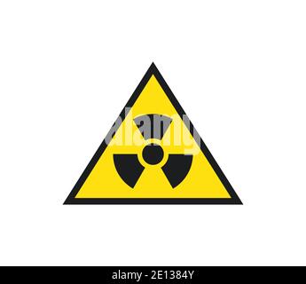 Immagine vettoriale dell'icona del simbolo di un segno radioattivo Foto Stock