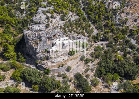 Monastero e Hermitage di Blaca, Isola di Brac Foto Stock