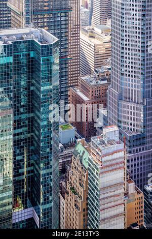 strutture di facciate moderne a manhattan, new york Foto Stock