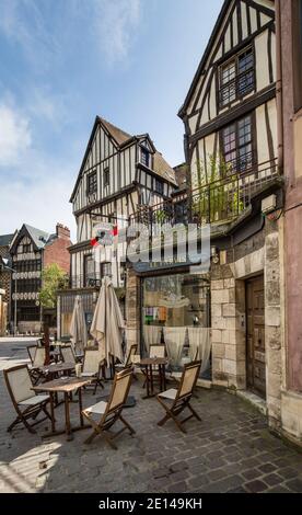 Rouen Normandy 4 maggio 2013 tradizionale ristorante francese a Rouen, Normandia Foto Stock