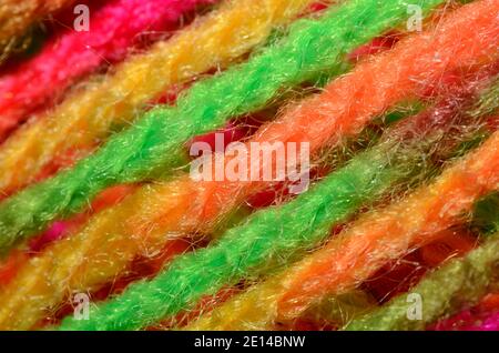 vista ampia in lana di diversi colori Foto Stock