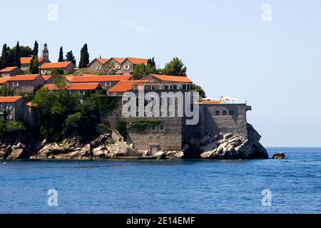 Parte dell'isola Sveti Stefan Luxury Place Montenegro Foto Stock