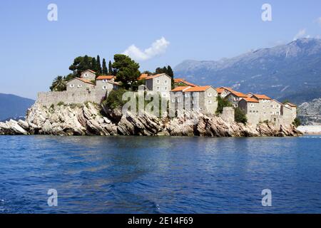 Parte dell'isola Sveti Stefan Luxury Place Montenegro Foto Stock