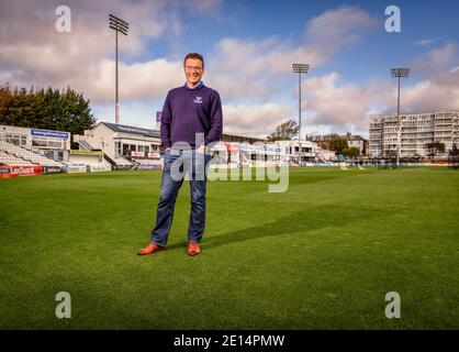 Rob Andrew CEO del Sussex County Cricket Club. Foto al campo di Hove 2020 settembre. Foto Stock