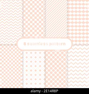 Carino diversi pattern gometrici, set di pattern astratti, pastello Illustrazione Vettoriale