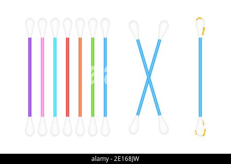 Boccioli di cotone, design eccellente per qualsiasi scopo. Assistenza sanitaria. Illustrazione di stock vettoriale. Illustrazione Vettoriale