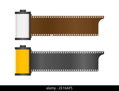 Rullino foto per il cinema o vettore di Illustrazione a colori Immagine e  Vettoriale - Alamy