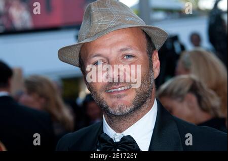 Pierre-Francois Martin-Laval in arrivo per la proiezione del film 'The Source' (titolo originale: 'La Source des Femmes') presentato in concorso nella sezione lungometraggi nell'ambito del 64° Festival Internazionale del Cinema di Cannes, al Palais des Festivals di Cannes, Francia meridionale, il 21 maggio 2011. Foto di Hahn-Nebinger-Genin/ABACAPRESS.COM Foto Stock