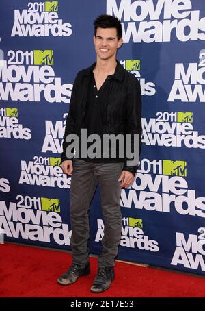 Taylor Lautner partecipa ai MTV Movie Awards 2011 al Gibson Theatre di Los Angeles, California, USA il 5 giugno 2011. Foto di Lionel Hahn/ABACAPRESS.COM Foto Stock