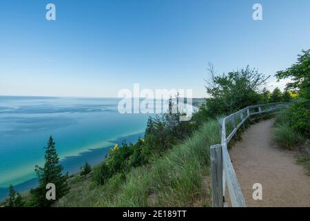 Alla scoperta del Michigan ed esplorando la splendida Sleeping Bear Dunes National Parcheggio Foto Stock