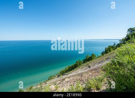 Alla scoperta del Michigan ed esplorando la splendida Sleeping Bear Dunes National Parcheggio Foto Stock