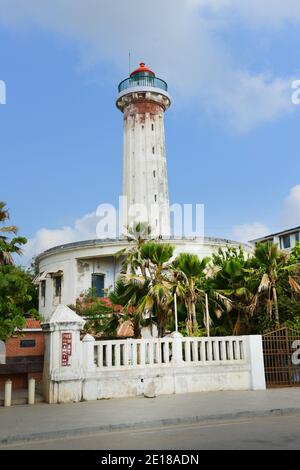 Il vecchio faro di Pondicherry, India. Foto Stock