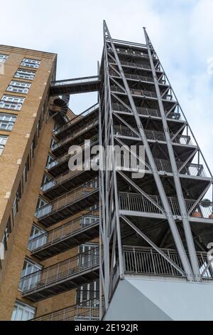 Brewary Wharf, Narrow Street, Londra Foto Stock