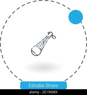 icona del vettore ektara icone del contorno del tratto modificabili per il web e. cellulare Illustrazione Vettoriale