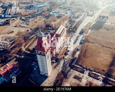 Vista dall'alto su Władysławowo Foto Stock