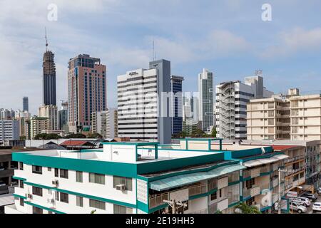 Panama City, la Banca Nazionale di Panama (in spagnolo: Banco Nacional de Panama) (BNP) è una delle due banche di proprietà del governo panamense. Foto Stock