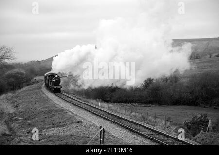 30120 piloti 'Manston' a Corfe Common, Swanage Railway. Foto Stock