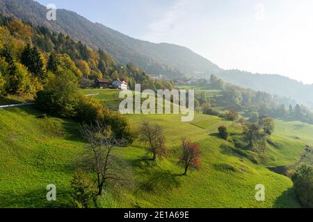 Bella scultura modernista a Drazgose, Slovenia Foto Stock