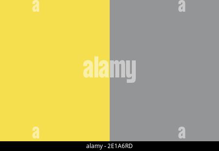 Colore dell'anno 2021. Illuminazione e Ultimate Grey. Design creativo per un'illustrazione dei colori alla moda Foto Stock