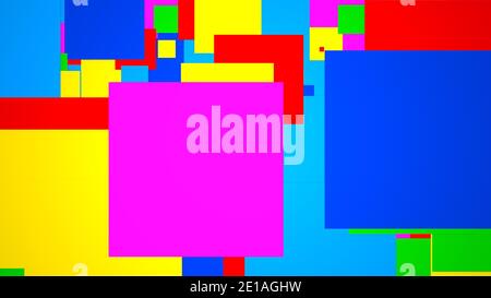 sfondo colorato astratto con quadrati Foto Stock