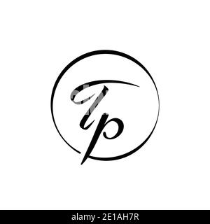 Modello vettoriale di progettazione del logo della lettera TP iniziale. Testo astratto lettera TP logo Design Illustrazione Vettoriale
