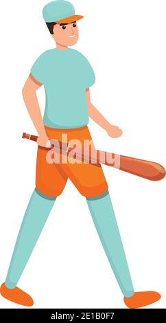 Icona cappellino del giocatore di baseball. Cartoon del giocatore di baseball cap vettore icona per il web design isolato su sfondo bianco Illustrazione Vettoriale