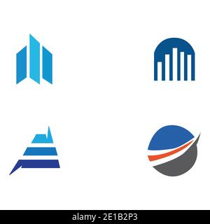 concetto di modello vettoriale del logo di business finance Illustrazione Vettoriale